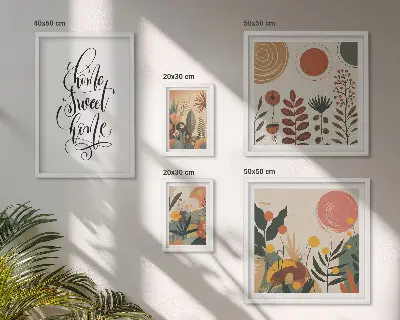 Polittico decorativo per piante con cornice elegante