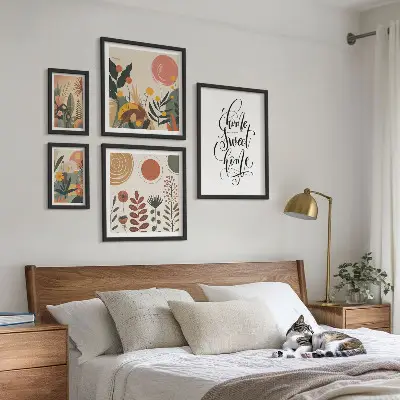 Polittico decorativo per piante con cornice elegante