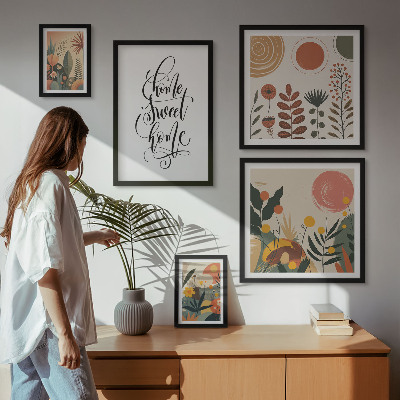 Polittico con cornice Eleganti decorazioni per piante