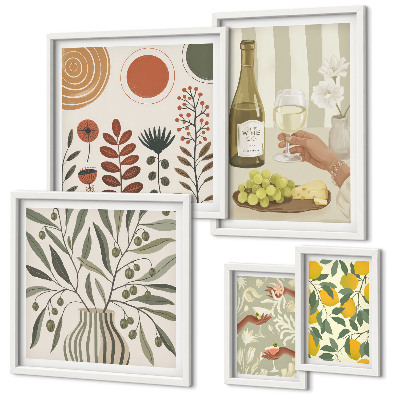 Set di quadri incorniciati Eleganti decorazioni per il vino