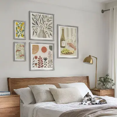 Set di quadri incorniciati decorazioni eleganti a tema vino