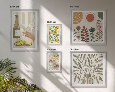 Set di quadri incorniciati Eleganti decorazioni per il vino