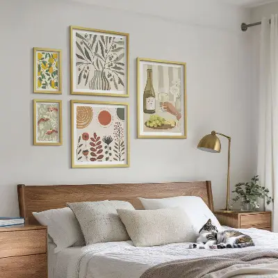 Set di quadri incorniciati decorazioni eleganti a tema vino