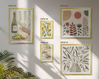 Set di quadri incorniciati Eleganti decorazioni per il vino