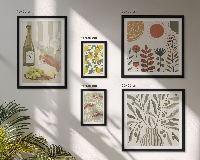 Set di quadri incorniciati Eleganti decorazioni per il vino
