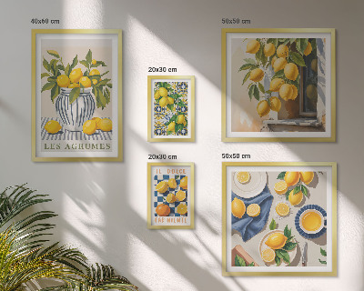 Polittico con cornice Decorazioni provenzali agli agrumi