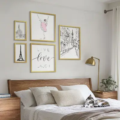 Set di quadri incorniciati con eleganti ispirazioni parigine