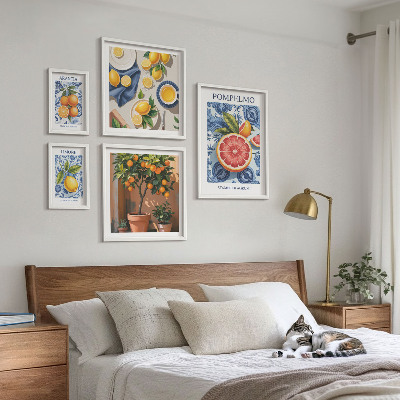 Polittico con cornice decorazioni vintage agli agrumi