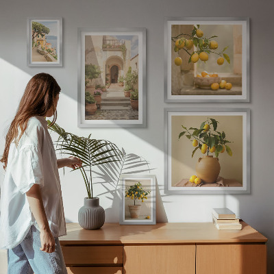Set di 5 quadri Eleganti decorazioni agrumate