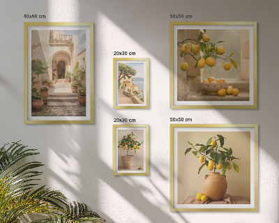 Set di 5 quadri Eleganti decorazioni agrumate