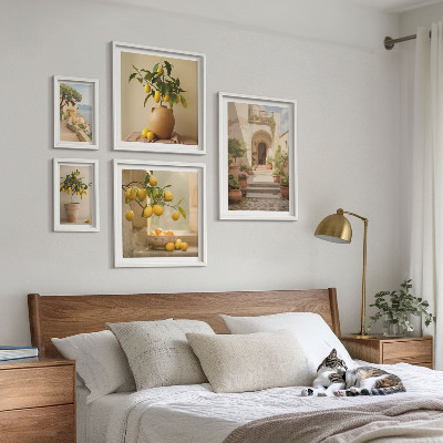 Set di 5 quadri Eleganti decorazioni agrumate