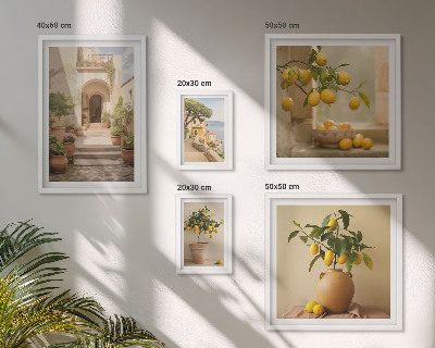 Set di 5 quadri Eleganti decorazioni agrumate