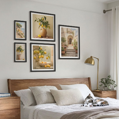 Set di 5 quadri Eleganti decorazioni agrumate