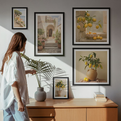 Set di 5 quadri Eleganti decorazioni agrumate