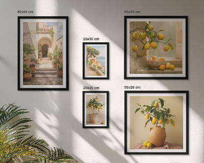 Set di 5 quadri Eleganti decorazioni agrumate