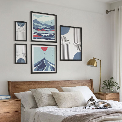 Set di quadri incorniciati Geometria astratta dei paesaggi