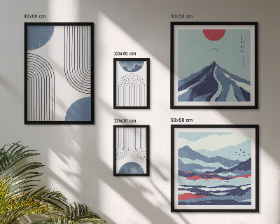 Set di quadri incorniciati Geometria astratta dei paesaggi