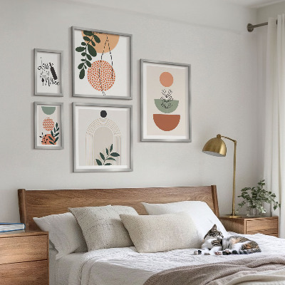 Set di 5 quadri Eleganti decorazioni per piante