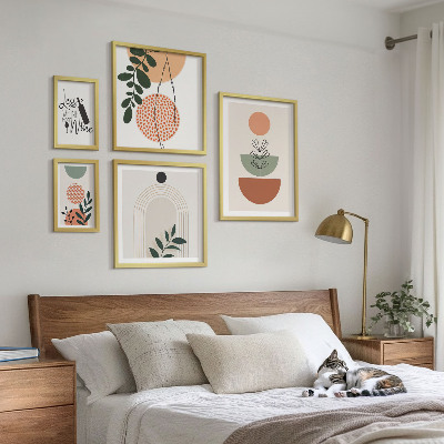 Set di 5 quadri Eleganti decorazioni per piante