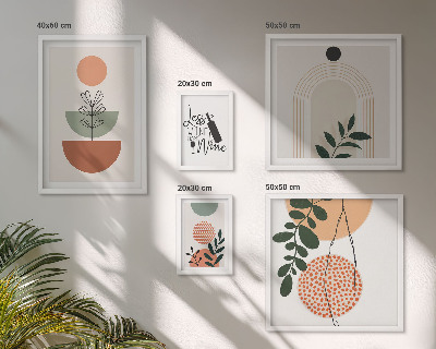 Set di 5 quadri Eleganti decorazioni per piante