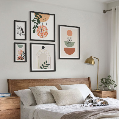 Set di 5 quadri Eleganti decorazioni per piante