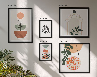 Set di 5 quadri Eleganti decorazioni per piante