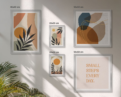 Set di quadri incorniciati Eleganti grafiche astratte di piante