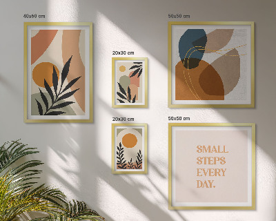 Set di quadri incorniciati Eleganti grafiche astratte di piante