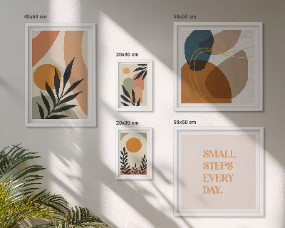 Set di quadri incorniciati Eleganti grafiche astratte di piante
