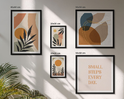 Set di quadri incorniciati Eleganti grafiche astratte di piante