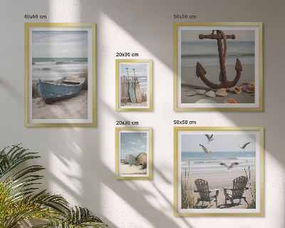 Polittico con cornice Atmosfera marittima, relax, spiaggia