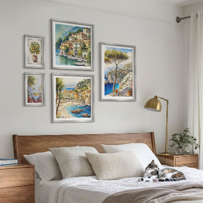 Set di quadri incorniciati Eleganti città di mare