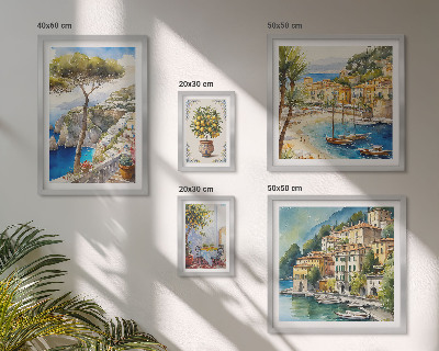 Set di quadri incorniciati Eleganti città di mare