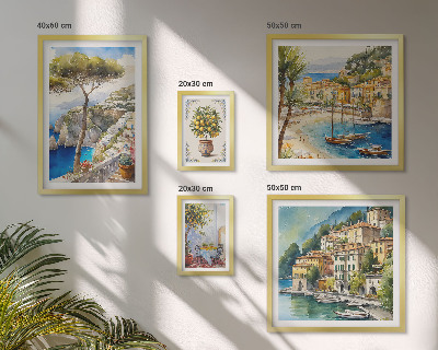 Set di quadri incorniciati Eleganti città di mare