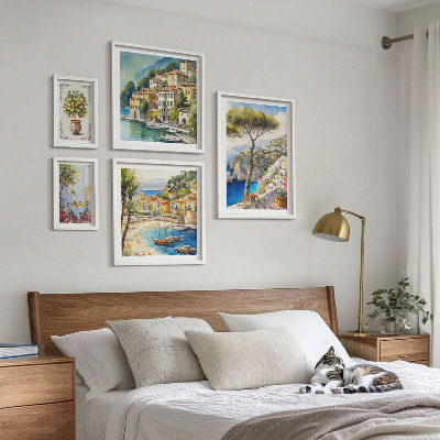 Set di quadri incorniciati Eleganti città di mare