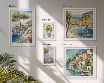 Set di quadri incorniciati Eleganti città di mare