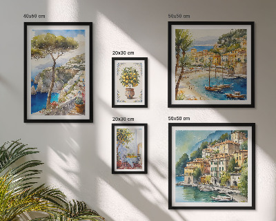 Set di quadri incorniciati Eleganti città di mare