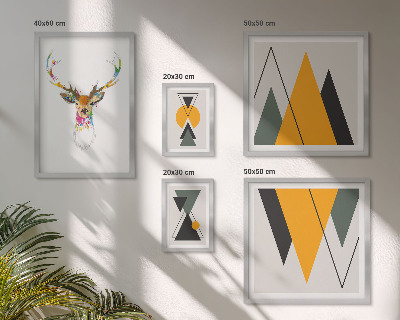 Polittico con cornice Motivi colorati in stile boho