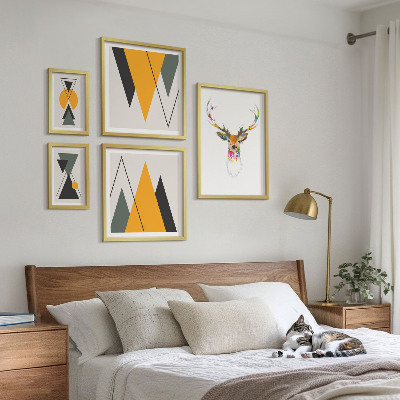 Polittico con cornice Motivi colorati in stile boho