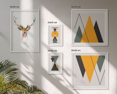 Polittico con cornice Motivi colorati in stile boho