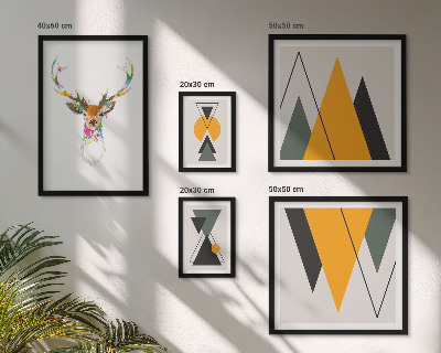 Polittico con cornice Motivi colorati in stile boho