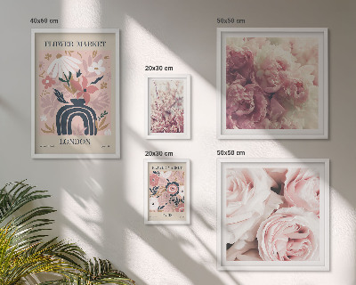 Polittico con cornice Decorazioni floreali in stile boho