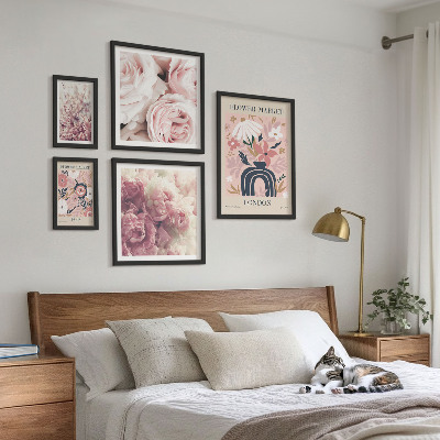 Polittico con cornice Decorazioni floreali in stile boho