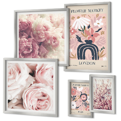 Polittico con cornice Decorazioni floreali in stile boho
