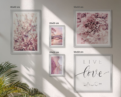 Polittico con cornice Motivi floreali, slogan pastello