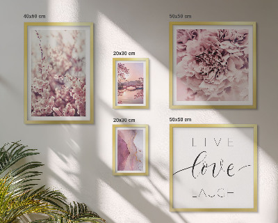 Polittico con cornice Motivi floreali, slogan pastello