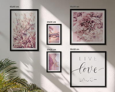 Polittico con cornice Motivi floreali, slogan pastello