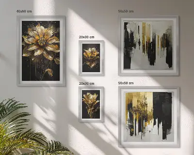 Set di 5 quadri con motivi floreali in stile moderno ed elegante