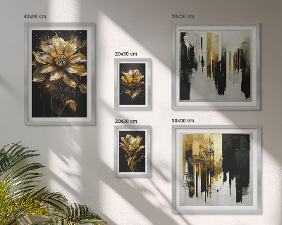 Set di 5 quadri Motivi floreali, eleganza, modernità