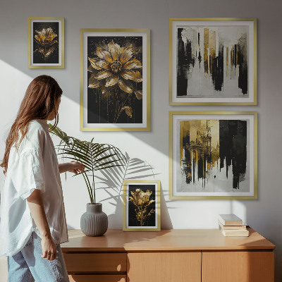 Set di 5 quadri Motivi floreali, eleganza, modernità